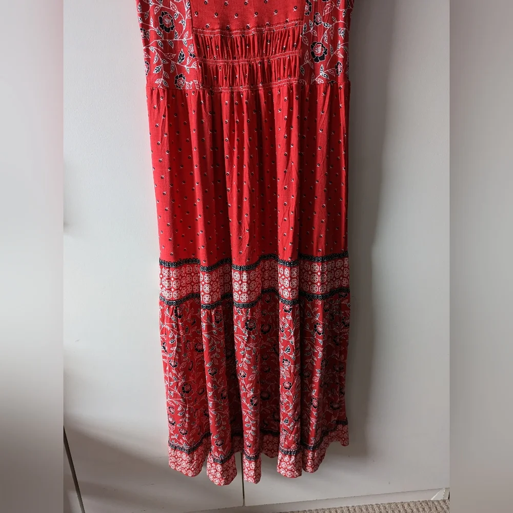 Red Cotton Traders Boho/Bohemian Dress Size 16 - Picture 8 of 15
